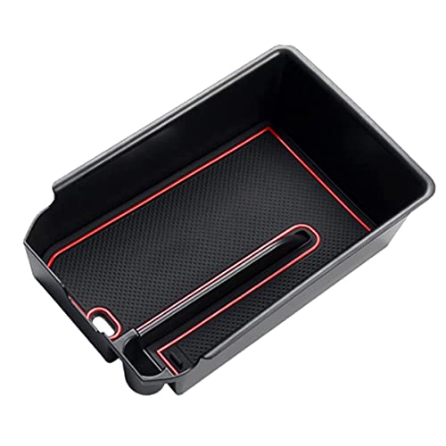 dauyavv - Caja de almacenamiento para reposabrazos de consola central de coche, organizador interior, bandeja de guantes para X3 G01 X4 G02 2019-2022 (rojo)