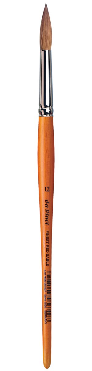 Da Vinci 1520 Serie Wasser Farbe Pinsel, 12, Kolinsky Rotmarderhaar Haar, braun, 23,5 x 0,69 x 30 cm