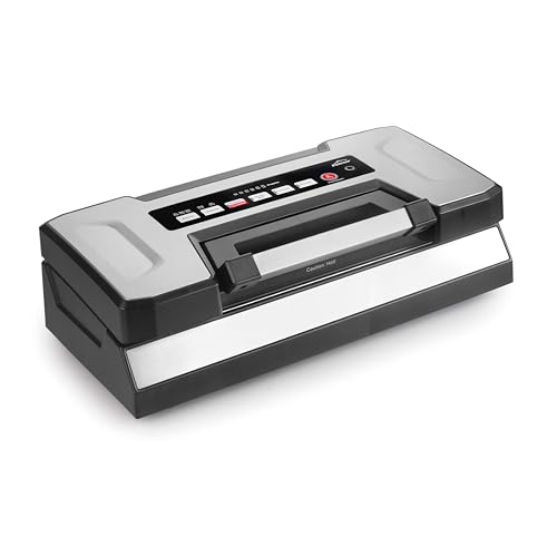 Lacor   69443   Máquina de vacío Tech, Apta para envasar líquidos, 130 W, Sellado 100% hermético, Conexión para los tarros de vacío, Acero inoxidable, 40,5x20x13 cm