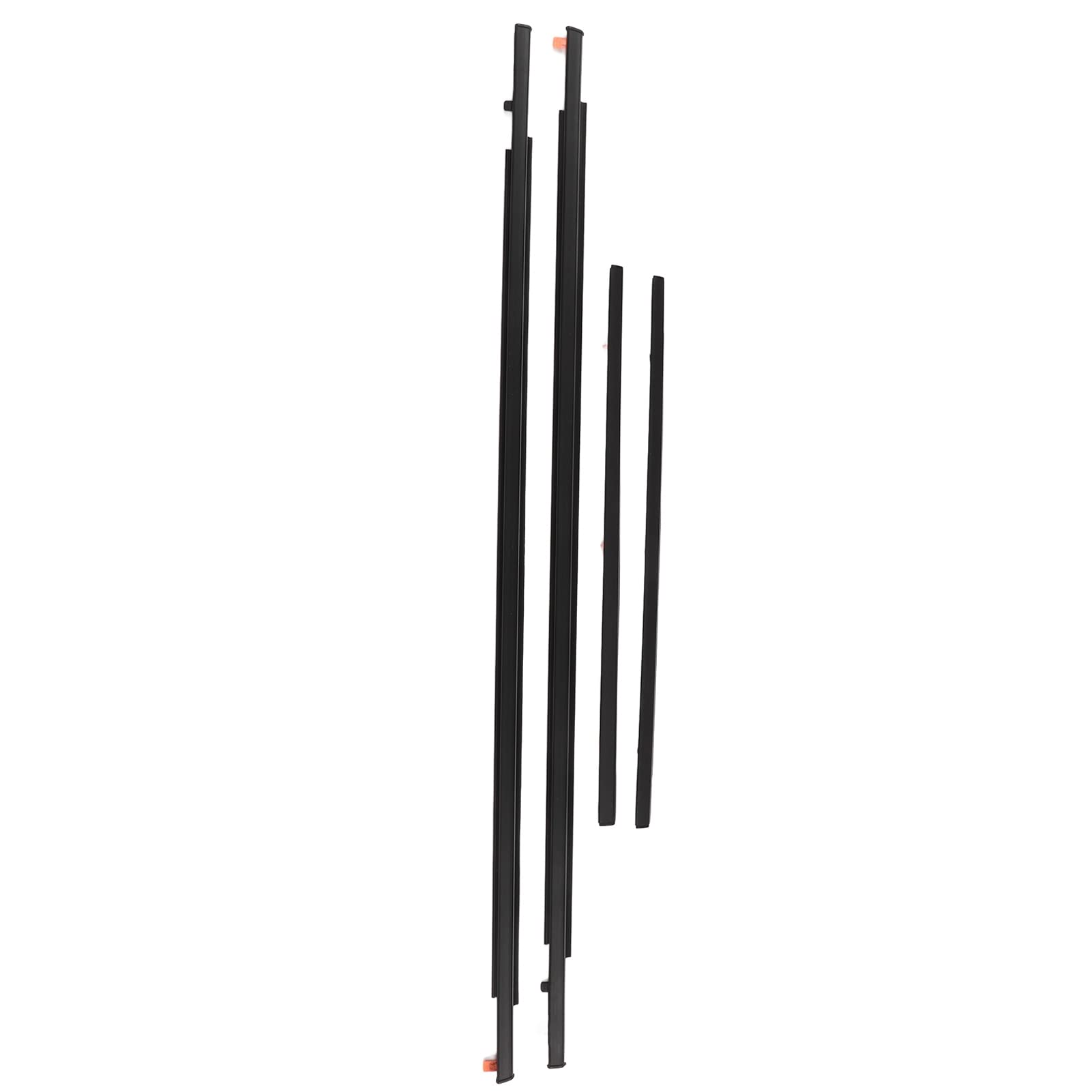 Elastyczne 4 szt. Listwy Okienne Drzwi Łatwa Instalacja dla FJ Cruiser 2007-2014 Metal + ABS + Guma