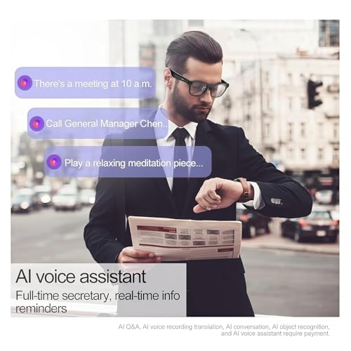 Image of JK Vision Camera Glasses with AI Translation,1080P Translator Glasses with Camera,WiFi /Bluetooth,11 Languages Translation, with Black Lens
