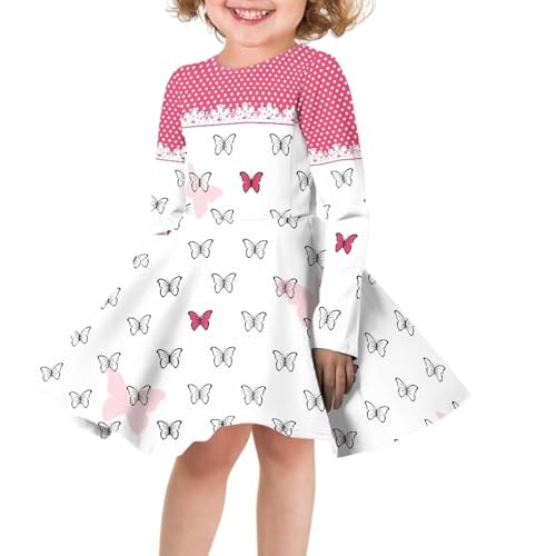 Toddler Girl Long Sleeve Dress 4T-15T A Line Dresses for Girls Maxi Dress3