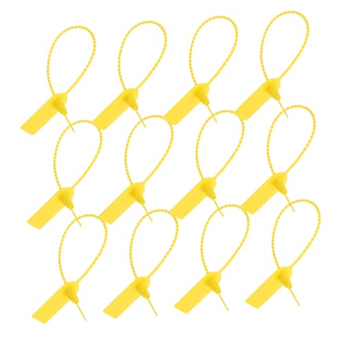 HEALLILY 50pcs Self-Locking Waterproof Labels Plastic Tags for Electronics Logistics Zip Tie Seals for Shipping