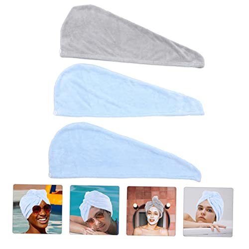 Balacoo Toalha De Cabelo De Microfibra 6 Peças Turbante De Cabelo Toucas De Cabelo Absorventes Toalh