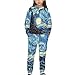 doginthehole Kids 2 Piece Set Blue Starry Night Long Sleeve Fashion Sweatshirts and Sweatpants Hooded Sweatsuit Outfits Night Sky Print Hoodie and Pants Youth Fall Clothes Size M