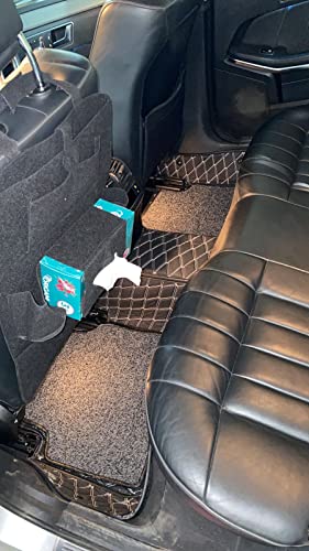 Image of KA10 7D Car Floor Mat for Exter | Custom Fitted | Premium PU Leather | 100% Waterproof, Zero-Dust, Shield Your Car Floor | Full Set with Grass | (Black with Silver)