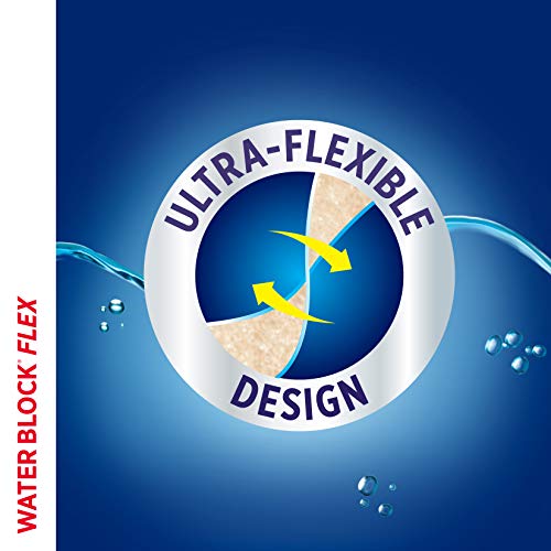 Band-Aid Brand Water Block Flex Large Adhesive Pads, 100% Waterproof Bandage Pads For First-Aid Care Of Minor Cuts, Scrapes & Wounds, Ultra-Flexible Design, Sterile, Large, 2 X 6 Ct #TOP7
