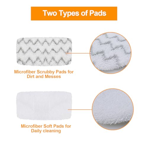 Image of 6 Pack 1543A Steam Mop Pads for Bissell PowerFresh Vac & Steam 2747A, Bissell Symphony Pet Steam Mop Pads 1132 1543 1652 1252 1606670 1543A 1632 1132A 1530 11326