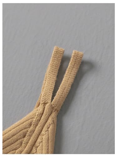 WDIRARA Girl's V Neck Sleeveless Sweater Vest Casual Spaghetti Strap Ribbed Knit Pullovers4