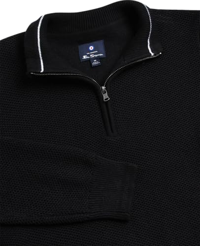 Ben Sherman Men's Sweater - Long Sleeve Quarter-Zip Pullover Cotton Sweater - Casual Sweaters for Men (Sizes: S-XL)3