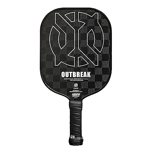 ONIX KZ6500-BLK Outbreak Pickleball Paddle Reinforced by TeXtreme® Technology for Improved Performance and Stronger Play, Black