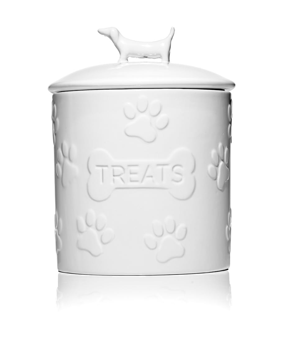 Godinger Storage Canister, Snack Jar, Cookie Jar, Kitchen Storage, Pantry Organization, Pet Theme, Porcelain