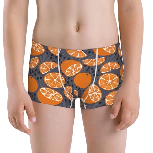 Boys' Cotton Boxer Brief Soft Underwear-Various Oranges