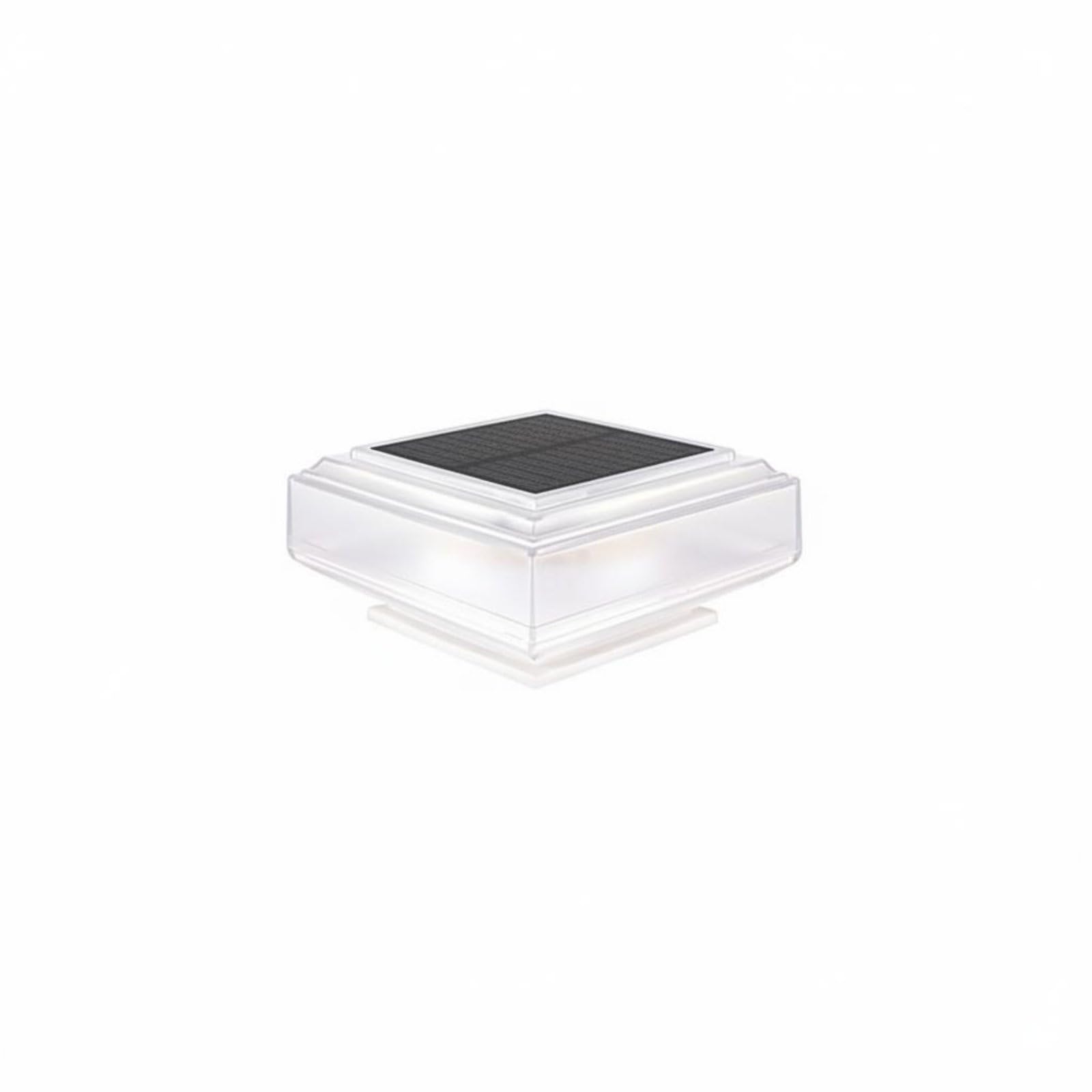 Solar Post Light Waterproof Solar Post Cap Lamp Decorative LED Fence Top Light for Garden, Patio, Villa, Square Transparent-picture-16