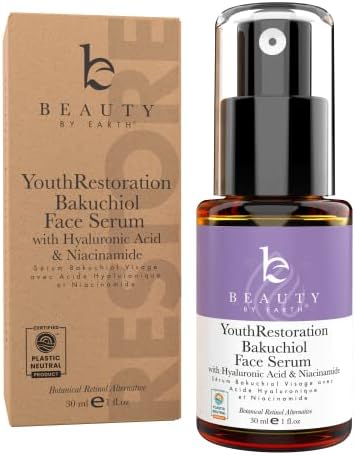 Face Serum - Bakuchiol Plant Based Alternate Retinol Serum for Face Anti Aging Serum with Hyaluronic Acid & Niacinamide Brightening Serum, Bakuchiol Serum, Anti Wrinkle Serum for Face (1 Fl Oz)