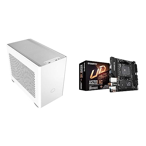 Image of Cooler Master NR200 White SFF Small Form Factor Mini-ITX Case & Gigabyte A520I AC