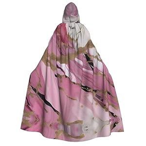 YQxwJL AB-122 Kapuzenumhang Rosa Marmor