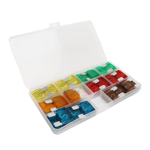 24Pcs Standard Kfz Sicherungen Set, Auto sicherungen Set Autosicherung Flachsicherung Stecksicherungen Sicherung, Flachsicherungen Kfz Standard, Autosicherungen Set 20 A, 30 A, 40 A, 50 A, 60 A, 70 A