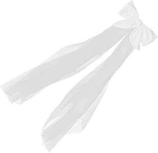 Wedding Veil Bowknot Hair Clip Bridal Headpiece with Veil Simple Elegant Style for Bride Wedding Accessories