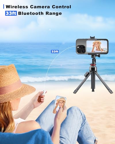Image of 4K 30fps Wireless Vlog Selfie Back Camera Screen Monitor Mirror for iPhone /Android with Magnetic Bluetooth Remote Control,Smallrig Monitor,Content Creator Essentials,4.02 Inch, 1500Am Battery