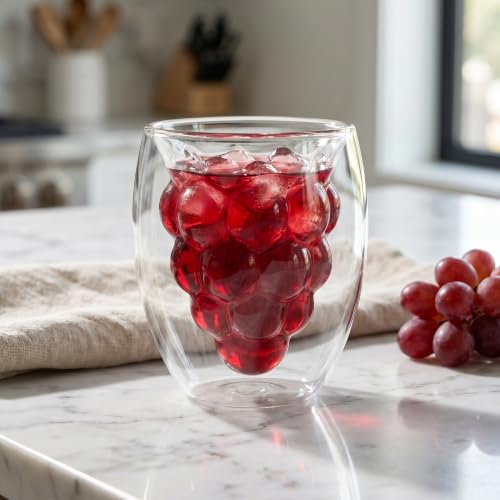 Vaso de vidrio de doble pared ideal para disfrutar de tus vinos y cafés en casa u oficina 5