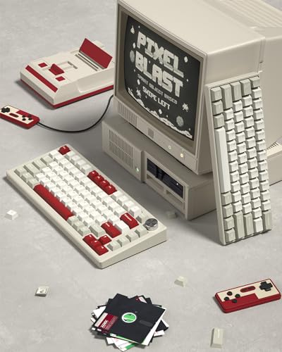 Image of Womier Keycaps, Custom PBT Doubleshot Keycaps 60 65 75 100 Percent, Cherry Profile Retro Keycaps, 61 /64 /68 /84 /87 /100 /104 /108 Gaming Mechanical Keyboard Keycaps, 132 Keys Keycaps Set - Vintage Grey