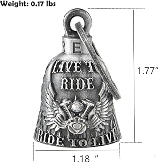 Dream Apparel motorcycle ride bell for bikers,heavy spirit bells accessory and key chain for luck