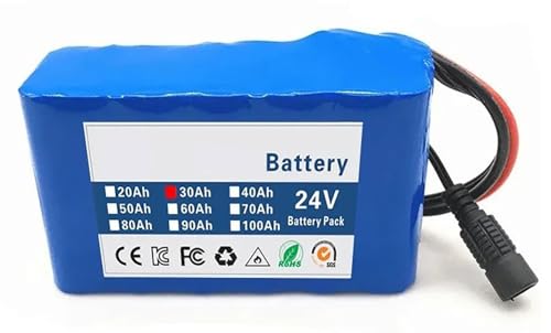Batería E-Bike 24V 30Ah con cargador de 25.2V y sistema BMS integrado para motor de 250W y 500W