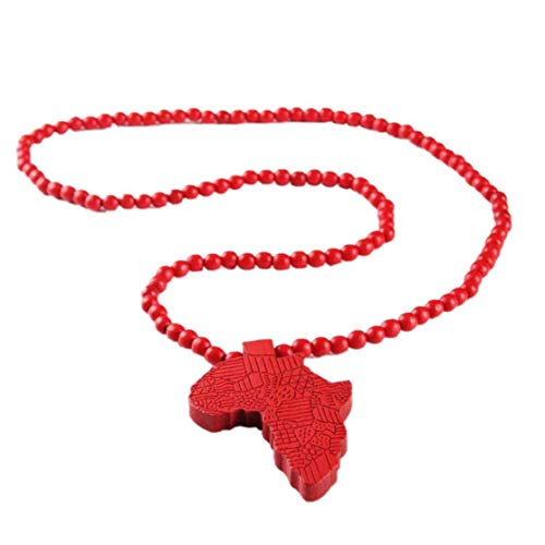 Colgante De Madera De Las Niñas Tarjeta Africana Collar África Hip-hop Regalo Collares Día de San Valentín
