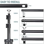 Photo Video Studio 10x7Ft (WxH) Adjustable Background Stand Backdrop Support System Kit with Carry Bag - Image 3