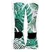 CWECVWE Boy's Dress Decor Socks Sport Baseball Compression Socks Travel Fashion Decor Tropical Leaf Green Palm Leaves