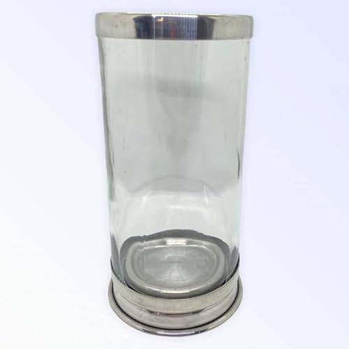 Suporte Para Vela 7 Dias 18 Cm Vidro Transparente Alumínio