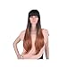 Produktbild Cosplay Perücken synthetische lange glatte Haare 24-Zoll-280G vollen Kopf Perücke, 1B / 27Hl, 24inches