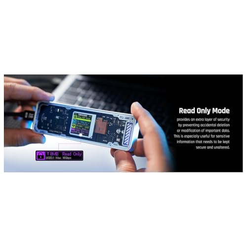 Smart 2280 M.2 NVMe SSD Enclosure con LCD Negro miniatura 2