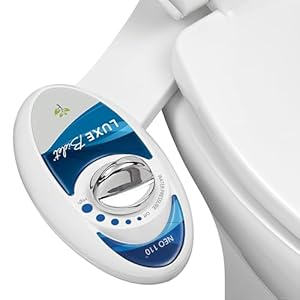 LUXE Bidet NEO 110 – Single Nozzle, Non-Electric Bidet Attachment for Toilet Seat, Adjustable Water Pressure, Rear Wash (Blue)