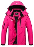 MOERDENG Women's Waterproof Ski Jacket Warm Winter Coat Hooded Snowboarding Jacket Snow Coat