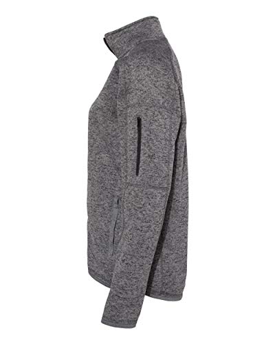 Burnside Women's Sweater Knit Jacket L Heather Grey3