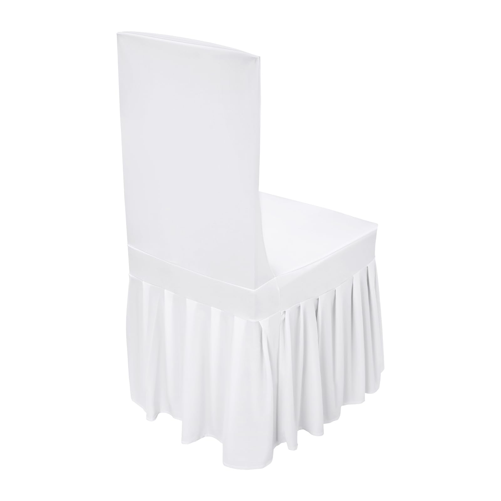 20 coprisedia universali con gonna, rimovibili, lavabili in stile rock, per casa, matrimonio, cerimonia e riunioni, bianco/oro/nero (bianco)