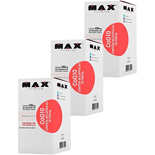 CoQ10 Coenzima Q10-3 unidades de 60 Cápsulas - Max Titanium