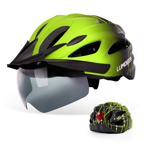 Casque de vélo avec lumière LUMDEER et 18 canaux de ventilation pour adulte