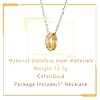 GAUEIOUR Lord Rings Pendant Necklace,Personalized Versatile Inside and Outside Engraved Pendant Necklace in Stainless Steel Ring(Gold) #1