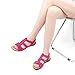 VJH confort Women's Flat Sandals with Rhinestone Open Toe Elastic Slip On Slingback Comfort Casual Walking Sandals (fuchsia,7.5)