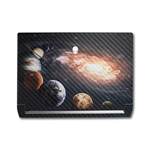 Image of MightySkins Carbon Fiber Skin Compatible with Alienware M17 R5 (2022) Full Wrap Kit - Solar Galaxy | Protective, Durable Textured Carbon Fiber Finish | Easy to Apply & Change Styles | Made in The USA