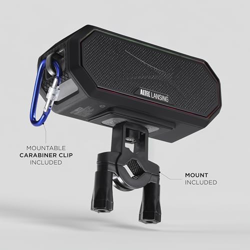 Image of Altec Lansing Magnetic Bluetooth Speaker HYDRAJOLT 2.0, Waterproof IP67, 12W Output Power, 16H Battery, Multicolor LED, 100ft Wireless Range, Voice Assistant, USB-C Quick Charge