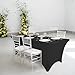 Utopia Kitchen 6FT Spandex Tablecloth [1 Pack, Black] 200 GSM Stretch, Fitted, Washable and Wrinkle Resistant Table Cloth Rectangle Cover for Trade Shows, Wedding, Parties [72Lx30Wx30H Inch]