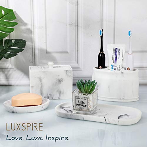 Luxspire P723314097442 Soap Dish, Resin Soap Tray Soap Holder Container Box, Marble Pattern Oval Soap Plate Case, Sponge Dish Scrubbers Tray Holder For Bathroom Vanity Shower Kitchen Sink Counter Top thumb #6