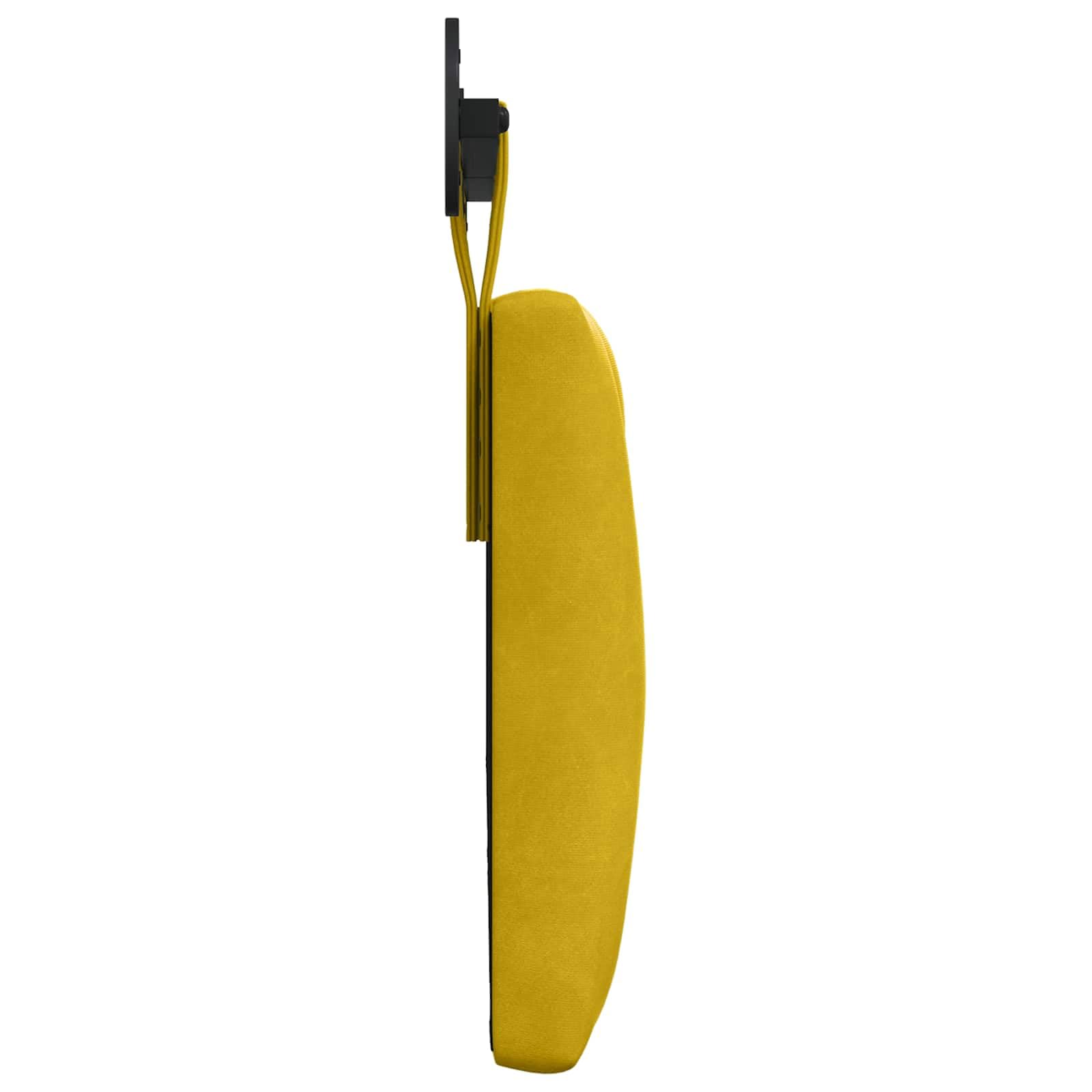 Wiszący zagłówek żółty aksamit ze strukturą pikowaną na guziki, 150 x 55 x 7 cm, tapicerowany zagłówek do sypialni, pokoju gościnnego, montażu na ścianie, wszechstronne oparcie i nowoczesne