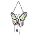 Grandma Butterfly Floral Suncatcher with Pressed Flower Wings and Heart Charm - Measures 4 1/4
