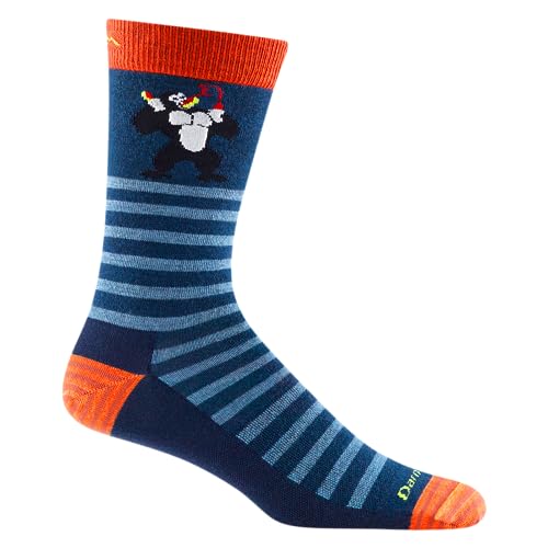 Darn Tough Men's Animal Haus Crew Lightweight Sock (Style 6066) - Deep Water, Medium