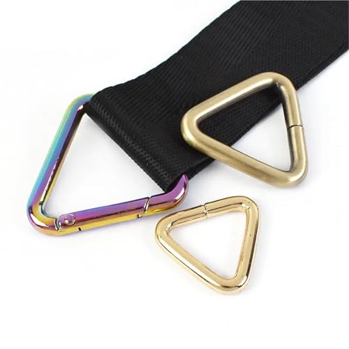 Hebillas de correa de cuero con anillo triangular abierto para bolsos y cinturón 6